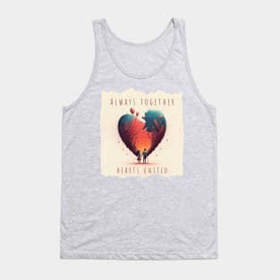 Always together, hearts united Tank Top